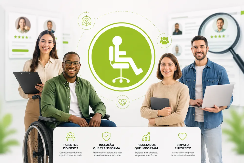 Equipe diversa e inclusiva — Vagas PCD